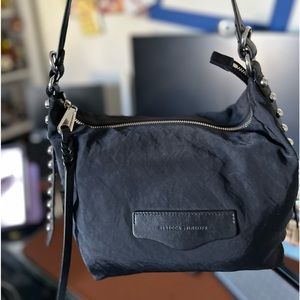 Bowie Nylon and Leather Shoulder Bag
